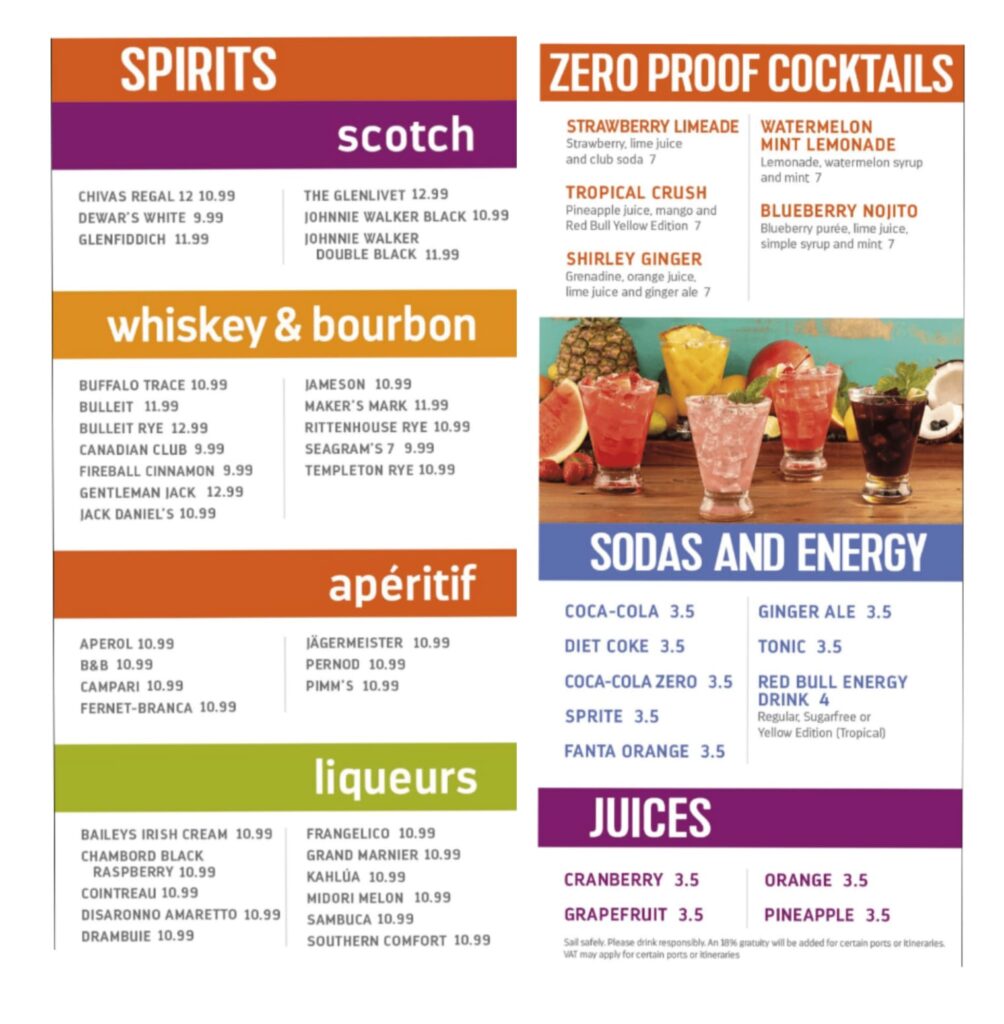 Royal Caribbean drink
Royal Caribbean drink prices 2024
Royal Caribbean bar prices
Royal Caribbean drink menu 2024
Royal Caribbean bar menus