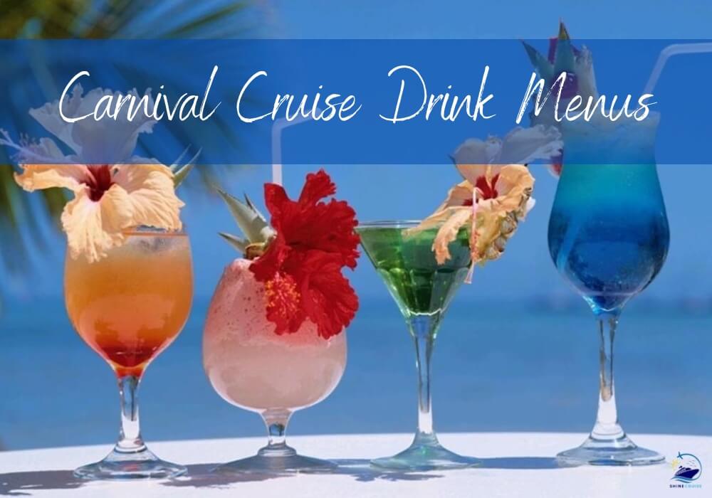 Carnival Cruise Drink Menus