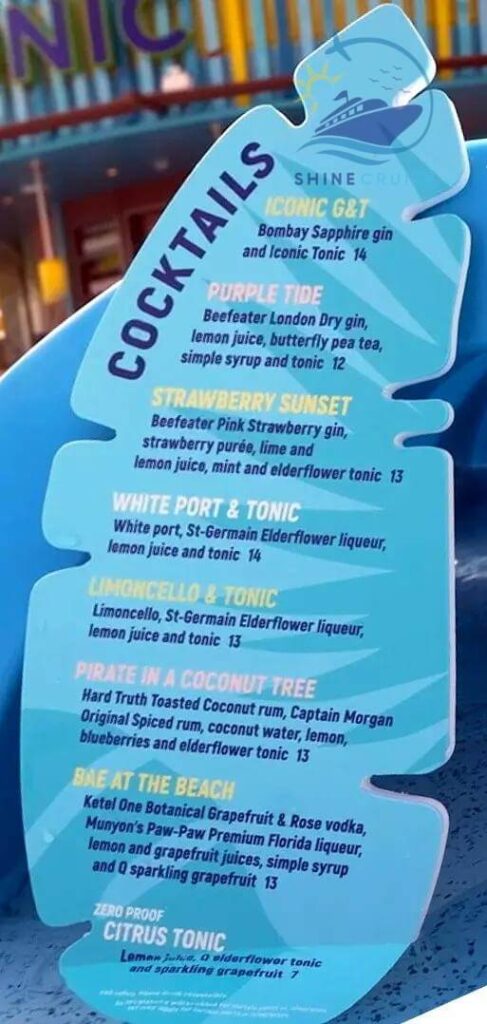 Royal Caribbean drink prices 2025
Royal Caribbean bar prices
Royal Caribbean drink menu 2025
Royal Caribbean bar menus