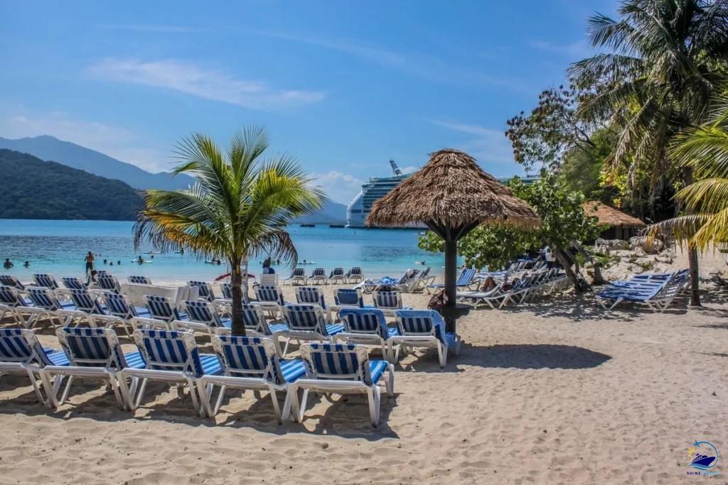 Barefoot Beach Cabanas on Royal Caribbean's Labadee grand suite perks