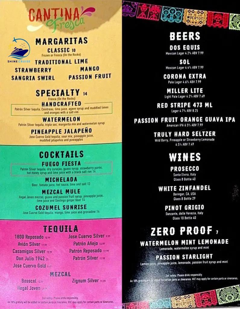 Royal caribbean Drink Prices 2025
Royal Caribbean bar prices
Royal Caribbean drink menu 2025
Royal Caribbean bar menus