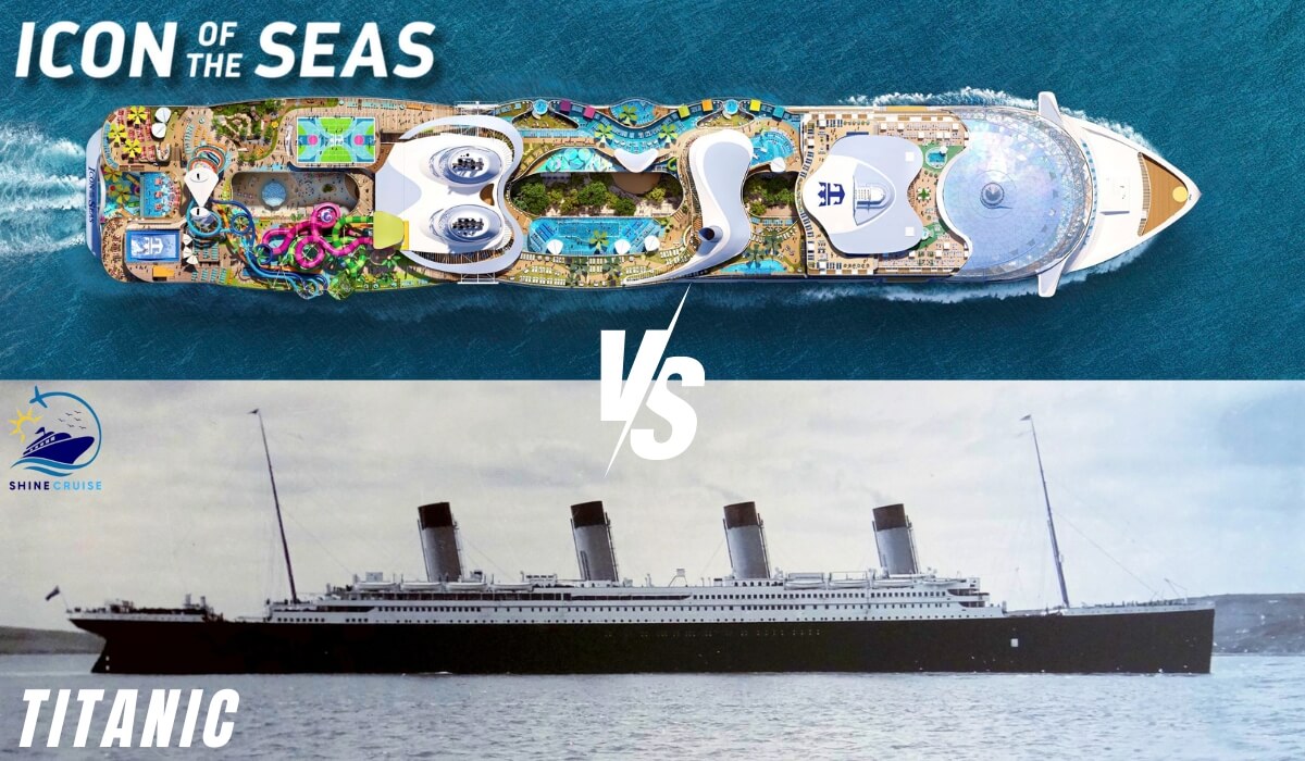 titanic vs icon of the seas size comparison titanic compared to cruise ship titanic compared to modern cruise ships titanic compared to a cruise ship titanic compared to icon of the seas Icon of the Seas vs Titanic Titanic vs Cruise ship Icon of the Seas