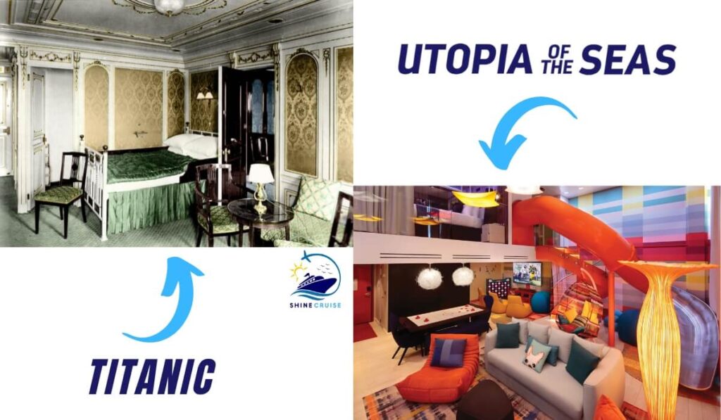 Utopia of the Seas Vs Titanic
Titanic Vs Utopia of the Seas