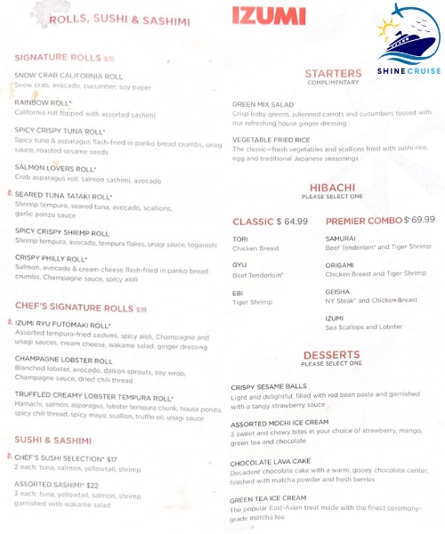 Icon of the Seas dining menus 2024
Icon of the Seas Restaurants menus 2024
Icon of the Seas Menus 2024
Icon of the Seas Restaurant Menu