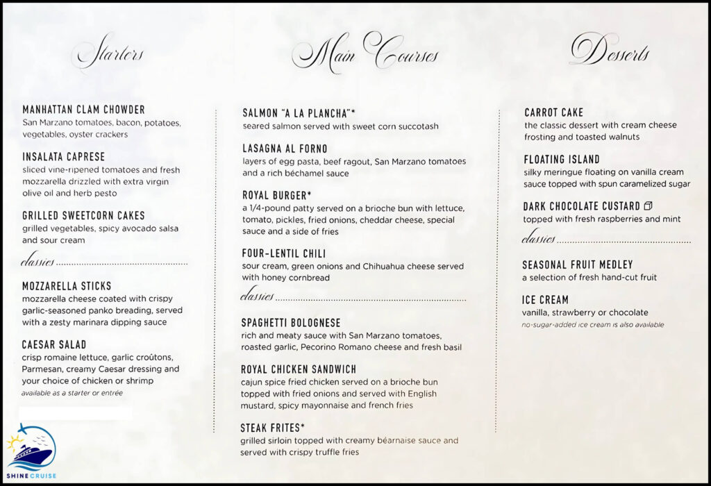 royal caribbean main dining room menu 2024
royal caribbean main dining room menus 2024
royal caribbean main dining room lunch menu