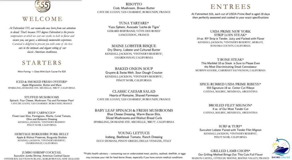 carnival fahrenheit 555 steakhouse menu 2024 
fahrenheit 555 menu 2024 
carnival steakhouse menu 2024 
carnival fahrenheit 555 steakhouse prices 2024 
carnival fahrenheit 555 steakhouse menu with prices 2024 
fahrenheit 555 steakhouse carnival menu 2024 
menu for Fahrenheit 555 Steakhouse 
carnival cruise fahrenheit 555 Steakhouse menu 2024 
fahrenheit 555 carnival menu 2024
Carnival Steakhouse Menu 2024