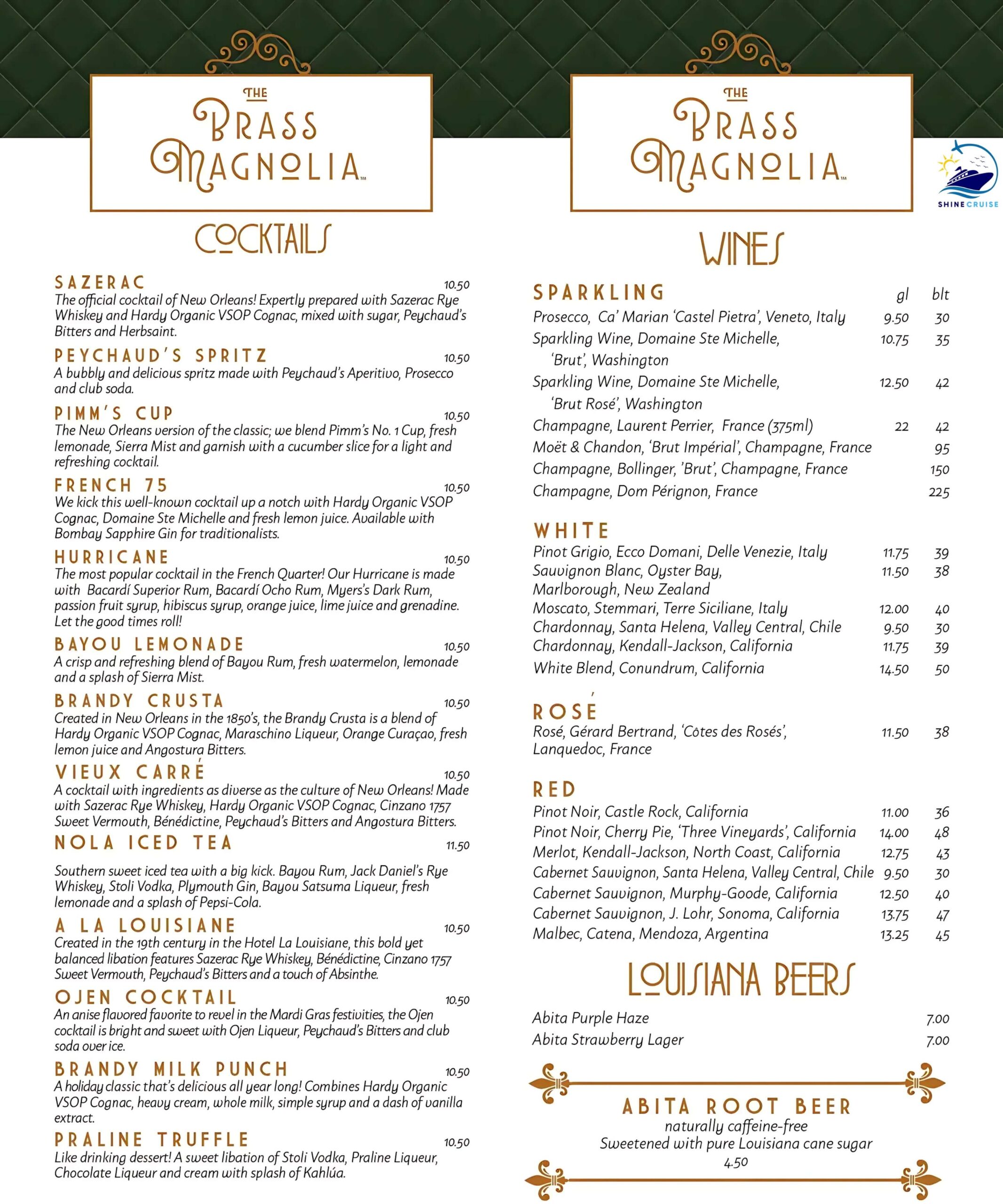 Brass Magnolia Carnival Cruise Drink Menu
carnival cruise drink menu 2025
carnival cruise drink prices 2025
carnival drink menu 2025
carnival drink prices 2025