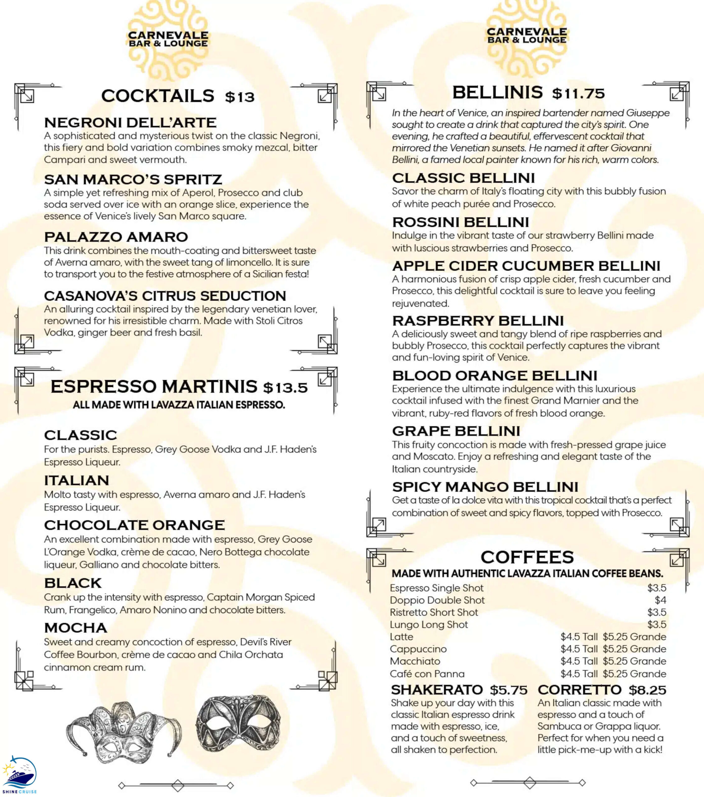 Carnevale bar menu
carnival cruise drink menu 2025
carnival cruise drink prices 2025
carnival drink menu 2025
carnival drink prices 2025