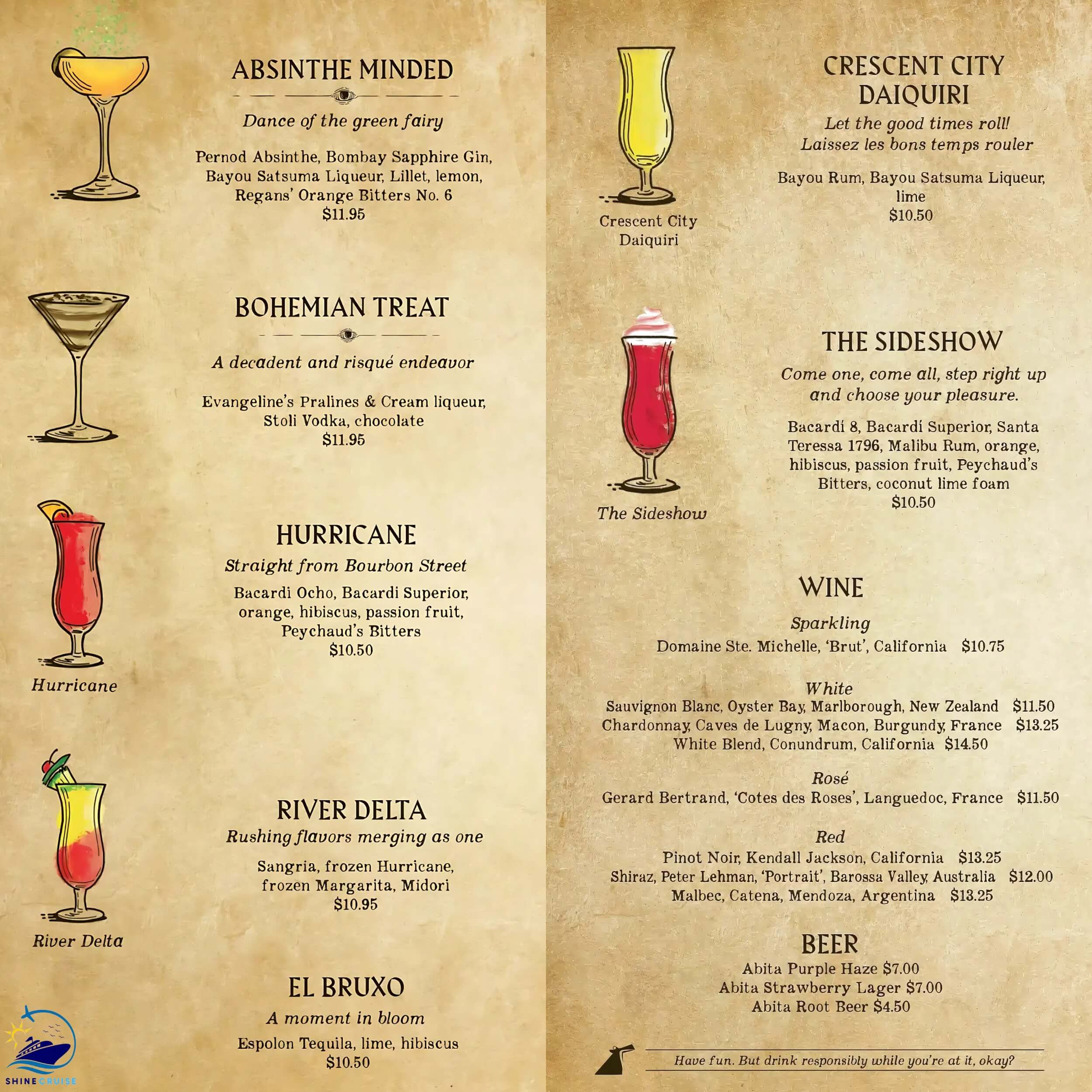 Fortune Teller Bar menu Carnival
carnival cruise drink menu 2025
carnival cruise drink prices 2025
carnival drink menu 2025
carnival drink prices 2025