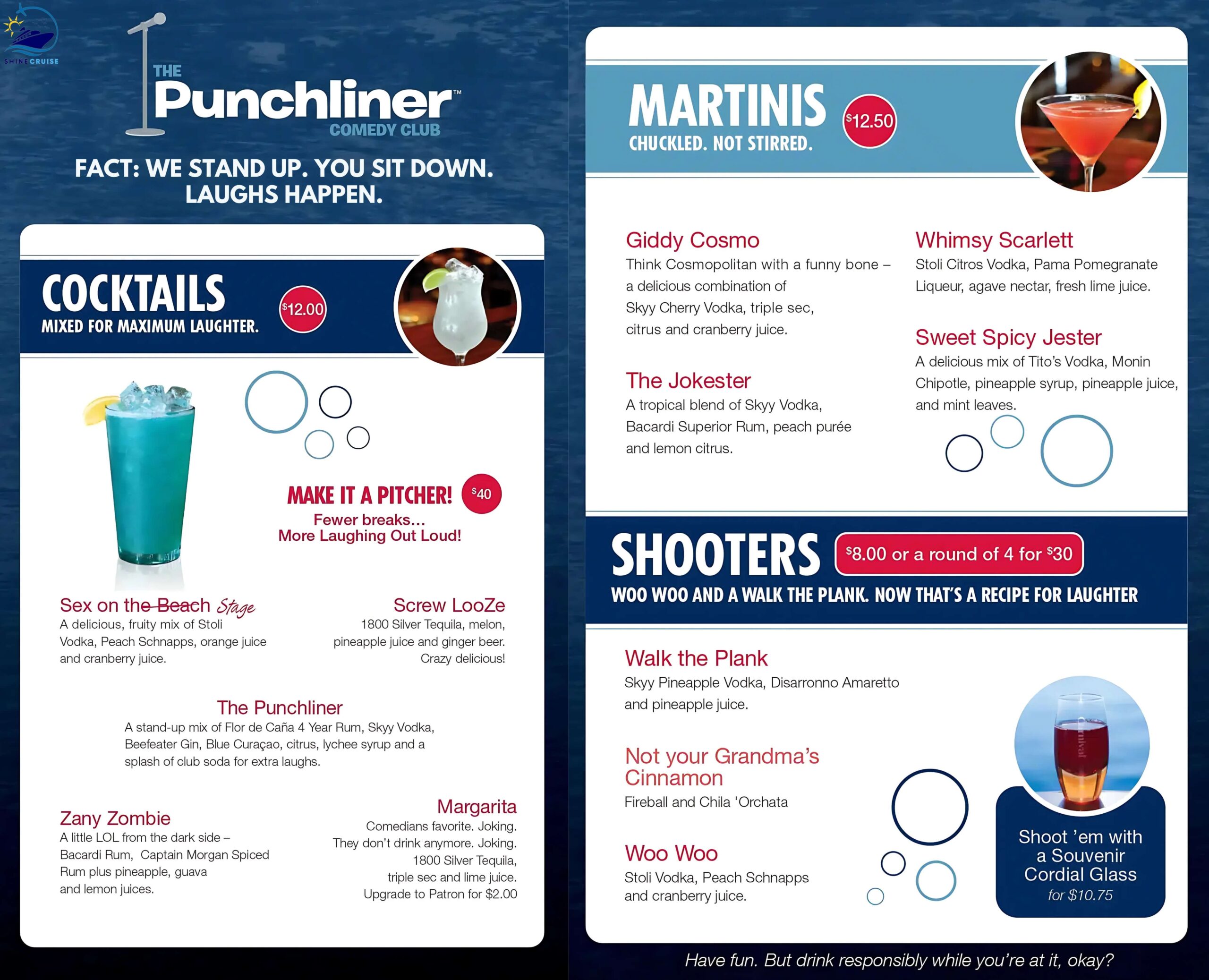 The PunchLiner Comedy Club Bar Carnival
carnival cruise drink menu 2025
carnival cruise drink prices 2025
carnival drink menu 2025
carnival drink prices 2025