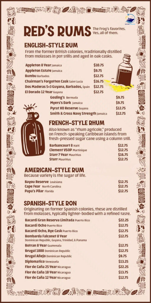 Red Frog Tiki Bar menu
carnival cruise drink menu 2025
carnival cruise drink prices 2025
carnival drink menu 2025
carnival drink prices 2025