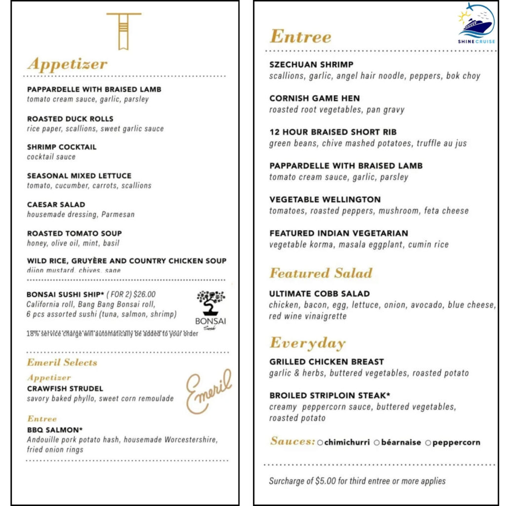 Carnival 14 Day Cruise Menu 2024
Carnival Main Dining Room Menus 
Carnival Dinner Menus