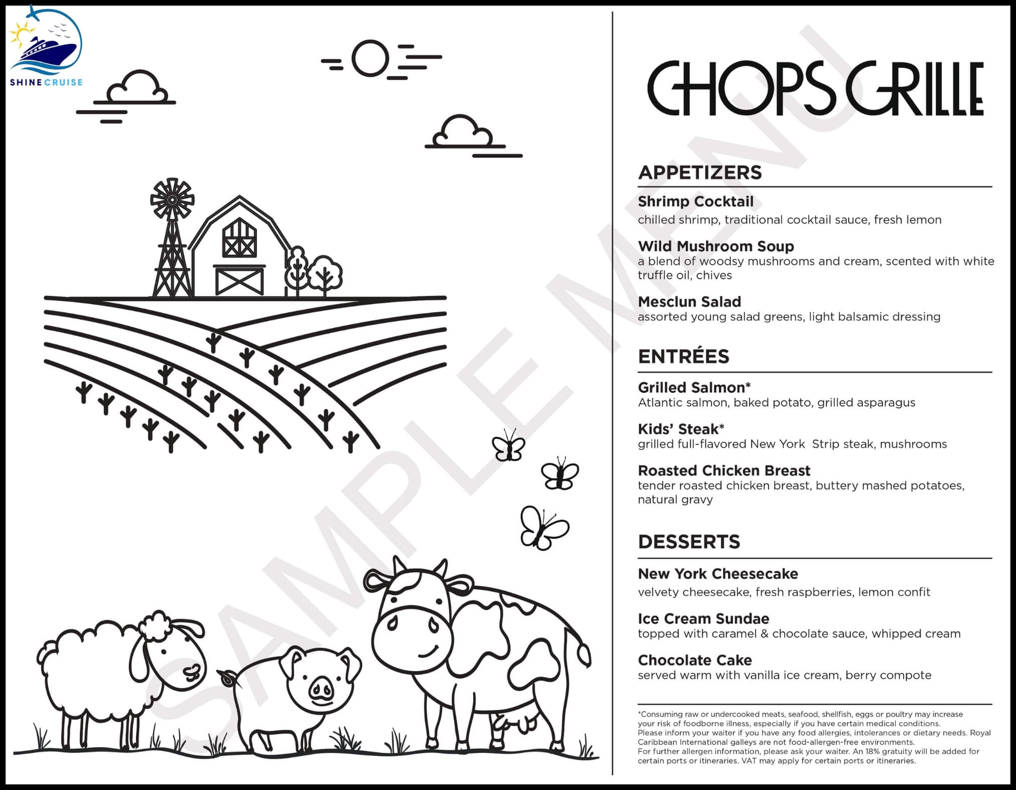 Royal Caribbean Chops Grille Menu 2025 with Prices & Review