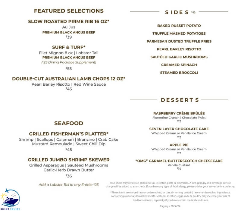 cagney's steakhouse ncl menu 
NCL Cagney's Steakhouse Menu 2024
ncl cagney's menu 2024 
ncl cagneys menu 
norwegian cagney's menu 