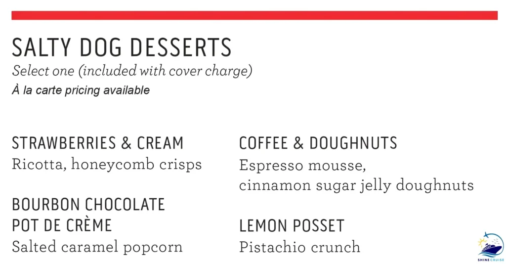 Princess Cruise Casual Dining Menus
