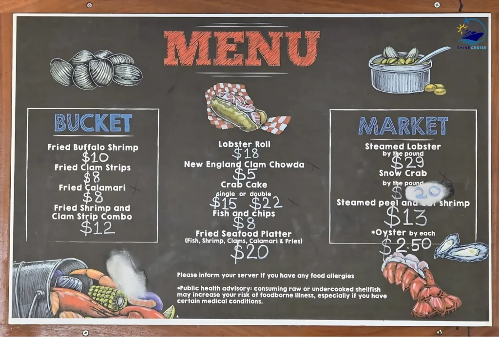 seafood shack carnival menu prices