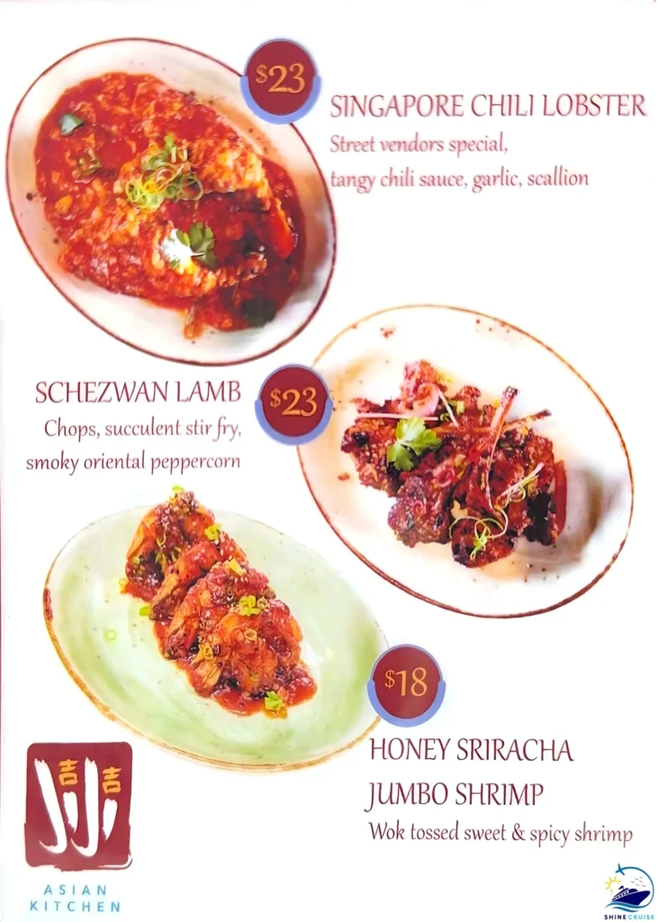 Carnival Ji Ji Asian Kitchen Menu for lunch 2