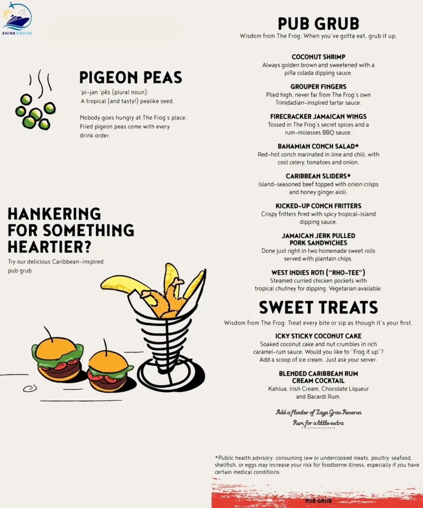 Carnival RedFrog Pub & Brewery Menu 2024