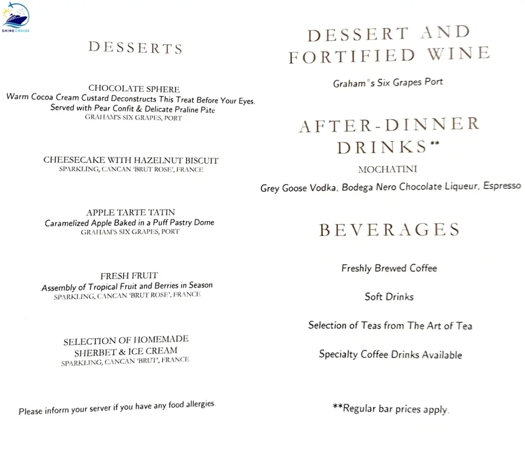 carnival fahrenheit 555 steakhouse menu with prices 2025