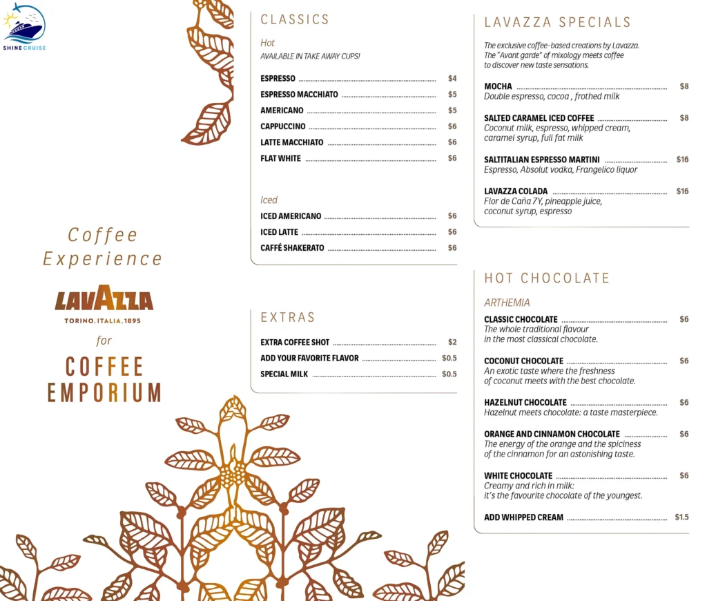 MSC Coffee Emporium Menu 
msc coffee menu 