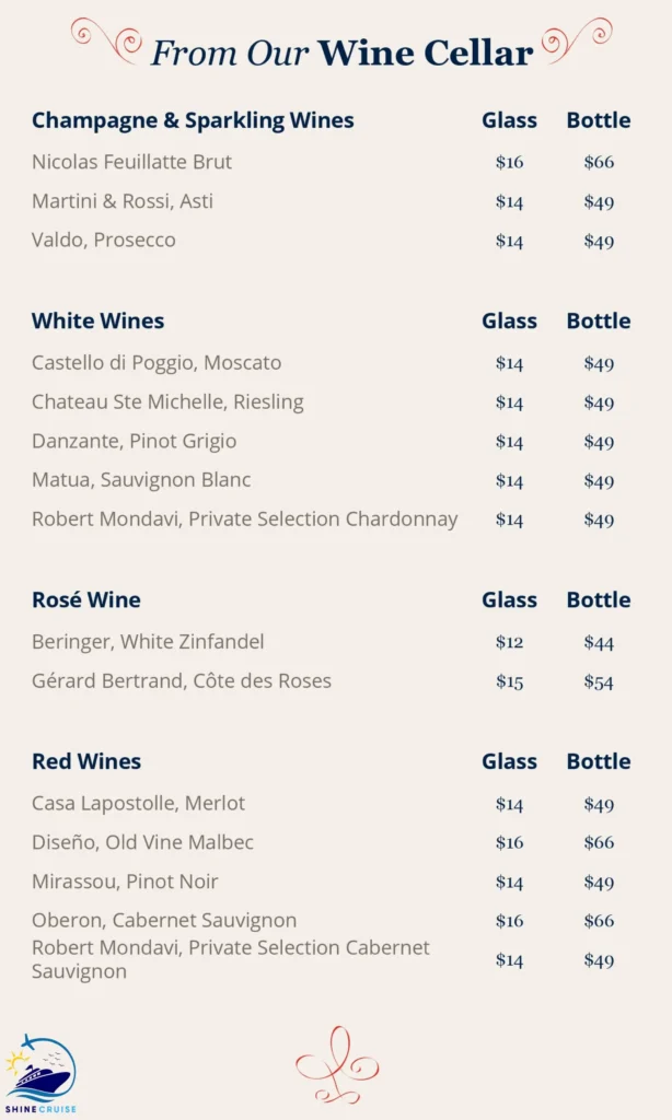 MSC Wine Menu 