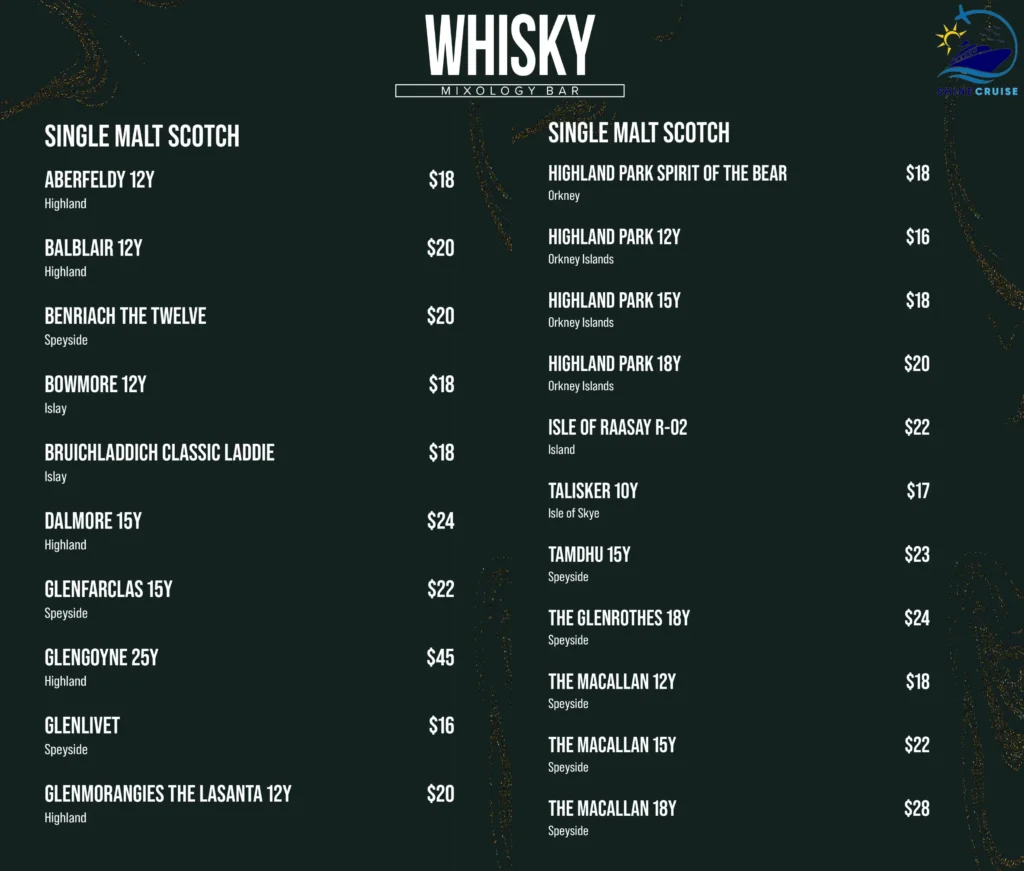 MSC Elixir Mixology Bar 
msc drink menu with prices 