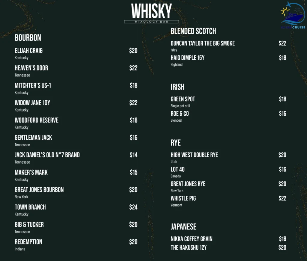 MSC Elixir Mixology Bar 
msc cruise drinks prices 