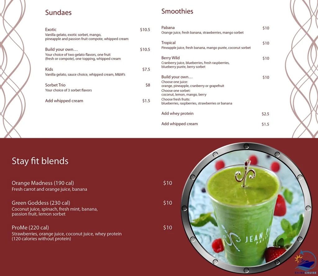 MSC Jean Philippe Menu 
msc drink menus 2025 