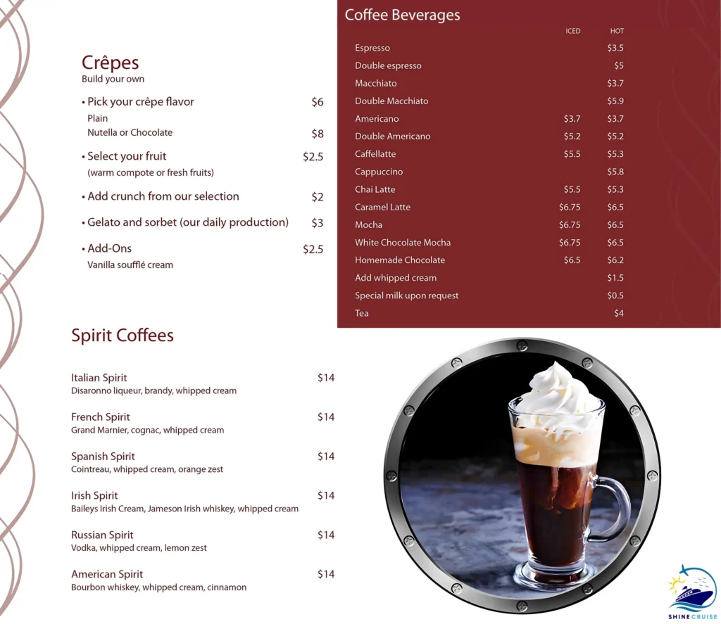 MSC Jean Philippe Menu 
msc coffee menu 