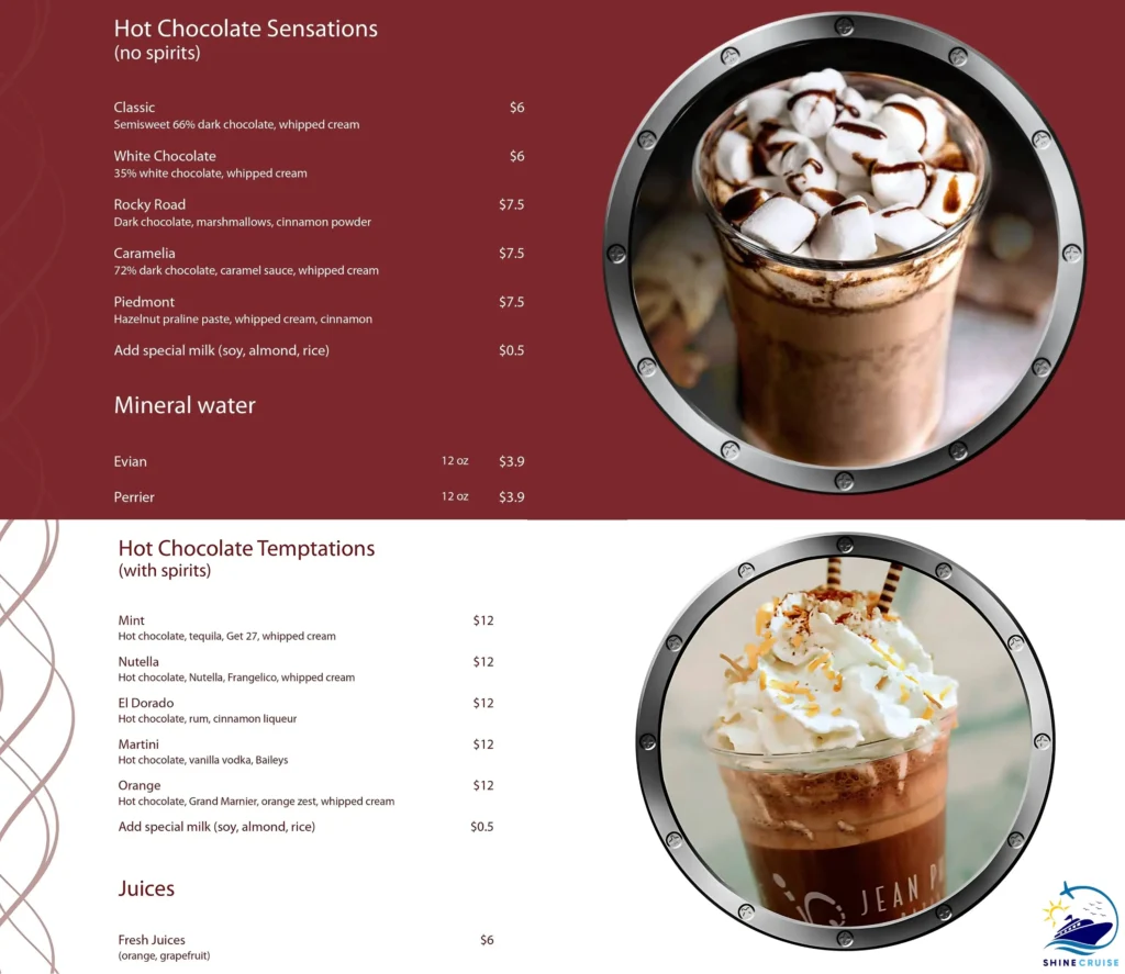 MSC Jean Philippe Menu 
msc coffee menu 