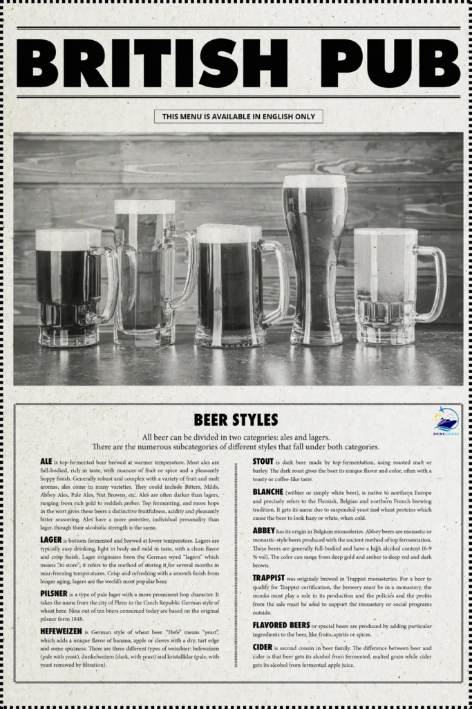 MSC Masters of the Sea Menu
msc drinks menu 2025  
