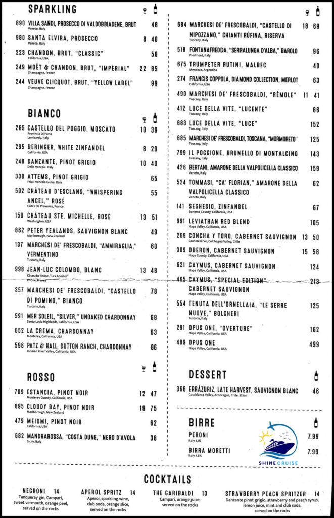 giovanni's table royal caribbean menu
royal caribbean giovanni's table menu
giovanni's table royal caribbean price
Royal Caribbean Giovanni's Table Bar Menu