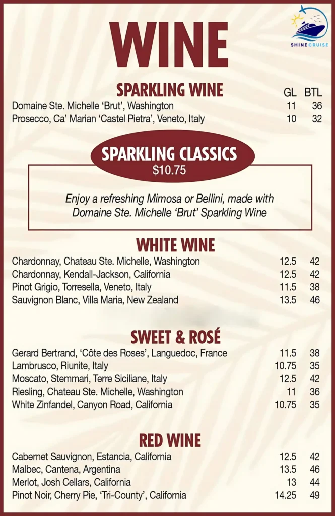 carnival cruise drink menu 2025
Carnival Ocean Plaza Bar