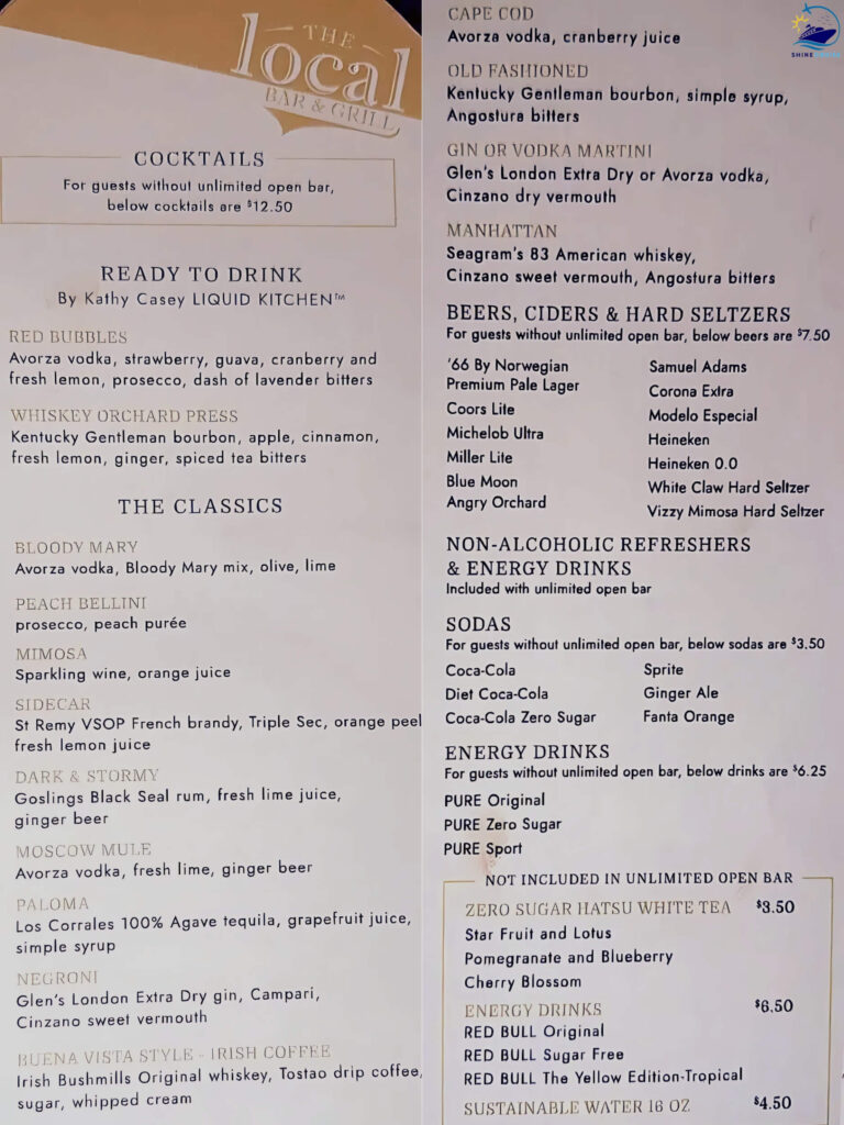 ncl the local menu 2025
ncl local bar and grill menu
The local bar ncl menu
the local bar menu
NCL the local bar and grill menu
the local bar and grill ncl menu
Norwegian cruise local bar & grill menu
Norwegian the local bar & grill menu