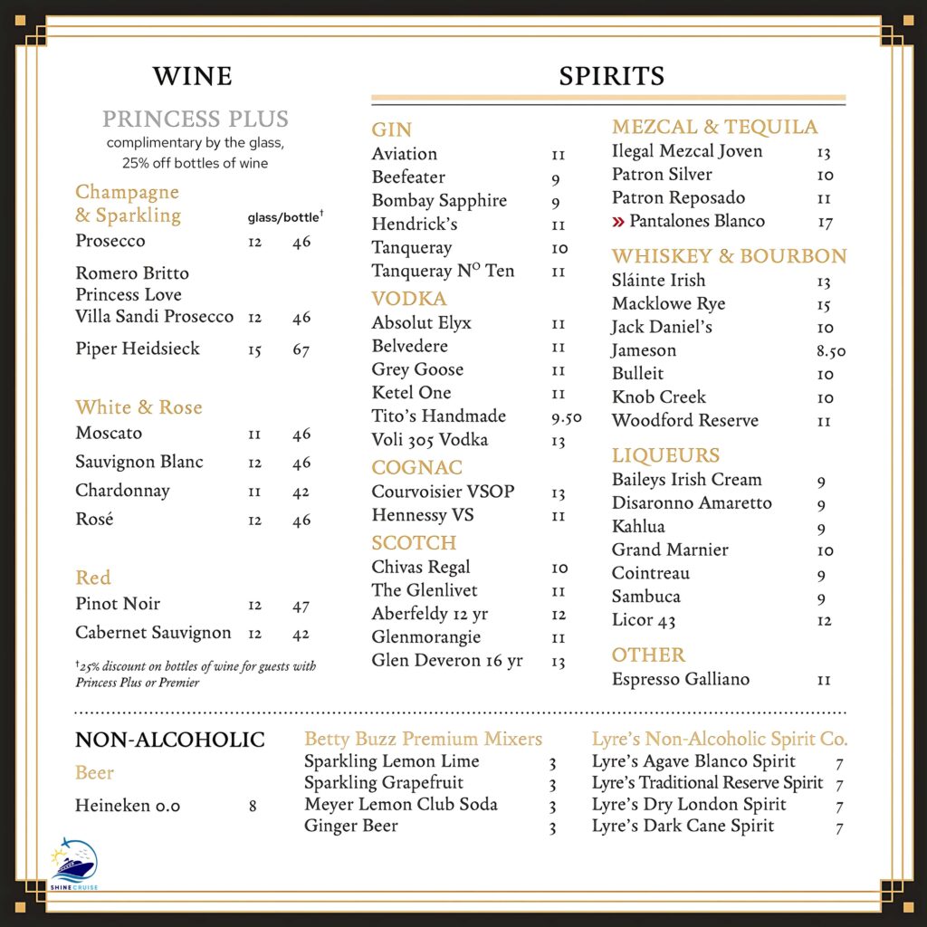 princess crooners bar menu
crooners bar princess menu
princess cruises crooners bar menu
princess crooners bar drinks menu
Crooners bar menu prices