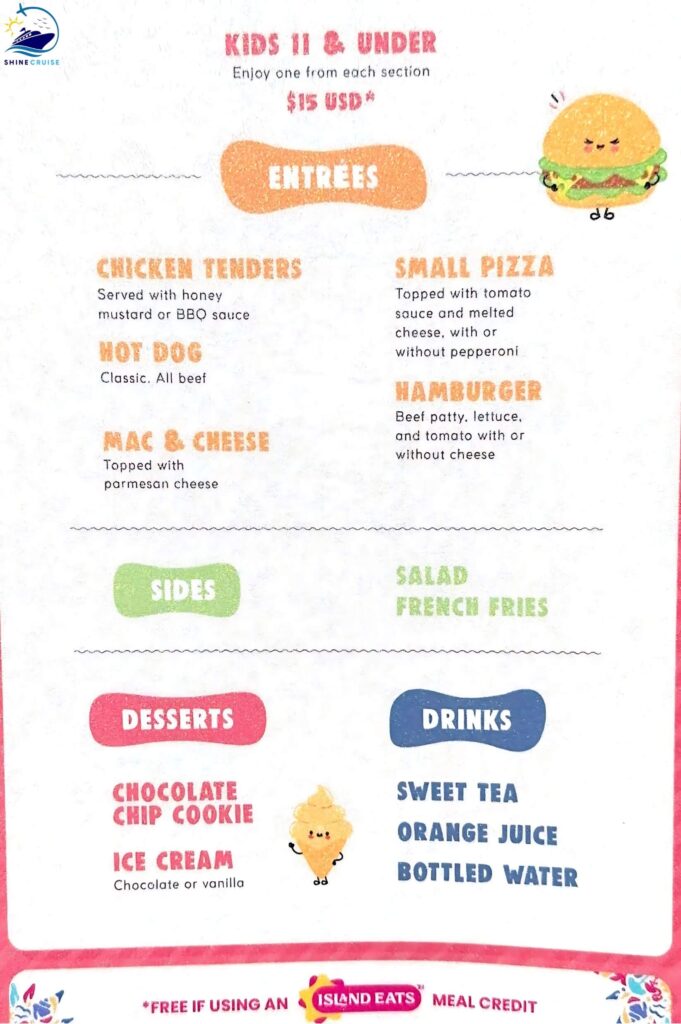 carnival's celebration key reviews
celebration key food menu
carnival celebration key food
celebration key food options
celebration key drink prices
celebration key menus