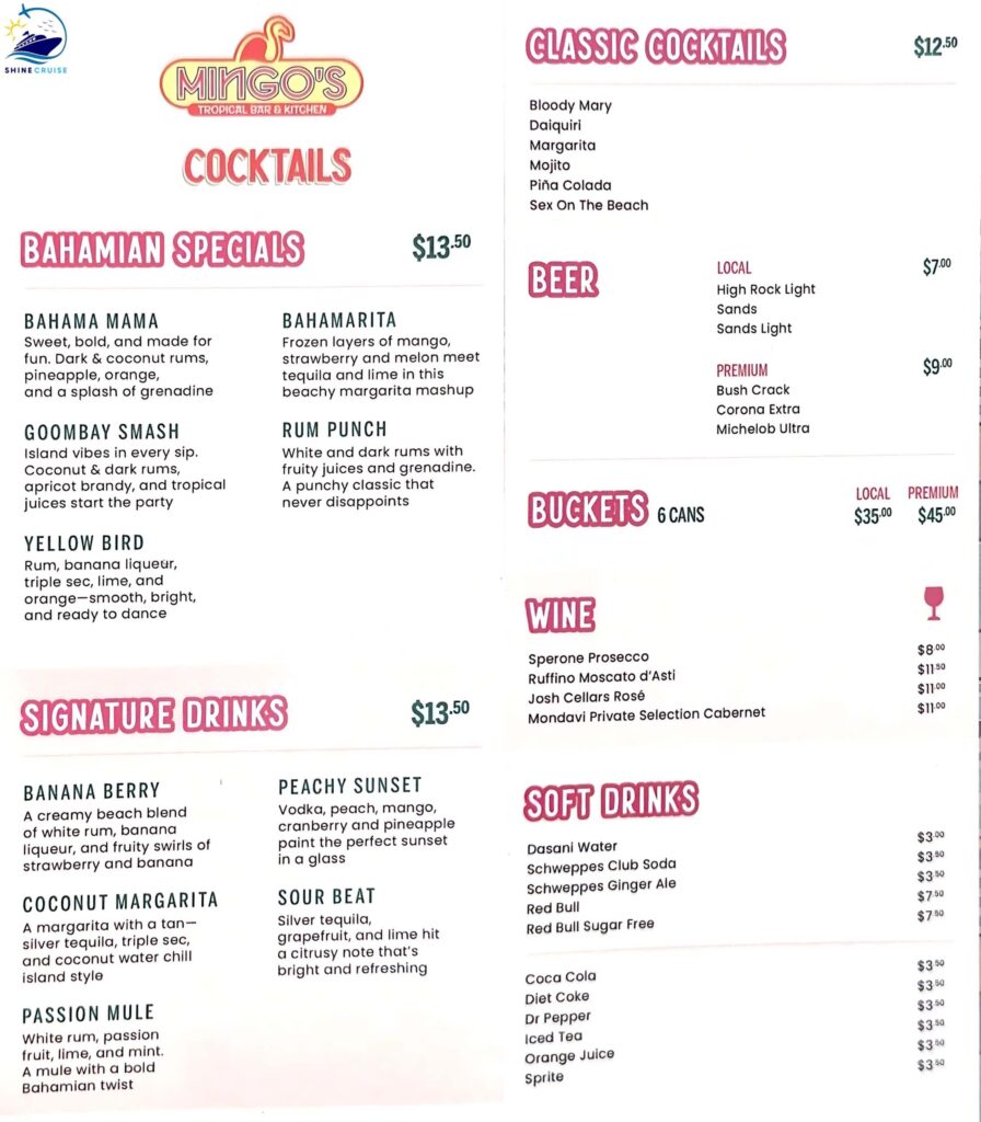 carnival's celebration key reviews
celebration key food menu
carnival celebration key food
celebration key food options
celebration key drink prices
celebration key menus