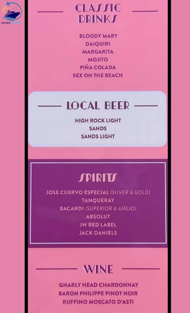 carnival's celebration key reviews
celebration key food menu
carnival celebration key food
celebration key food options
celebration key drink prices
celebration key menus