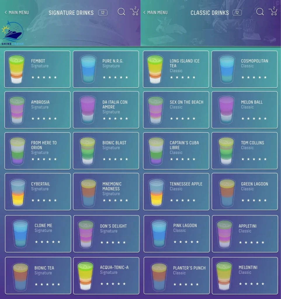 Royal Caribbean drink prices
