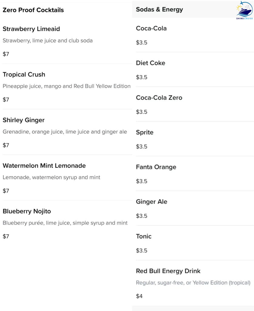 star of the seas bars menu
star of the seas bar menus
Star of the seas drinks menu 
Star of the seas drinks price 
Star of the seas drinks menu prices 
Best bars on star of the seas 