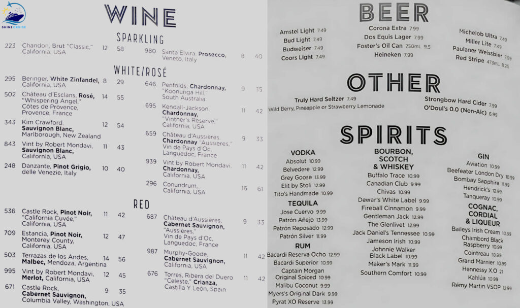 star of the seas bars menu
star of the seas bar menus
Star of the seas drinks menu 
Star of the seas drinks price 
Star of the seas drinks menu prices 
Best bars on star of the seas 