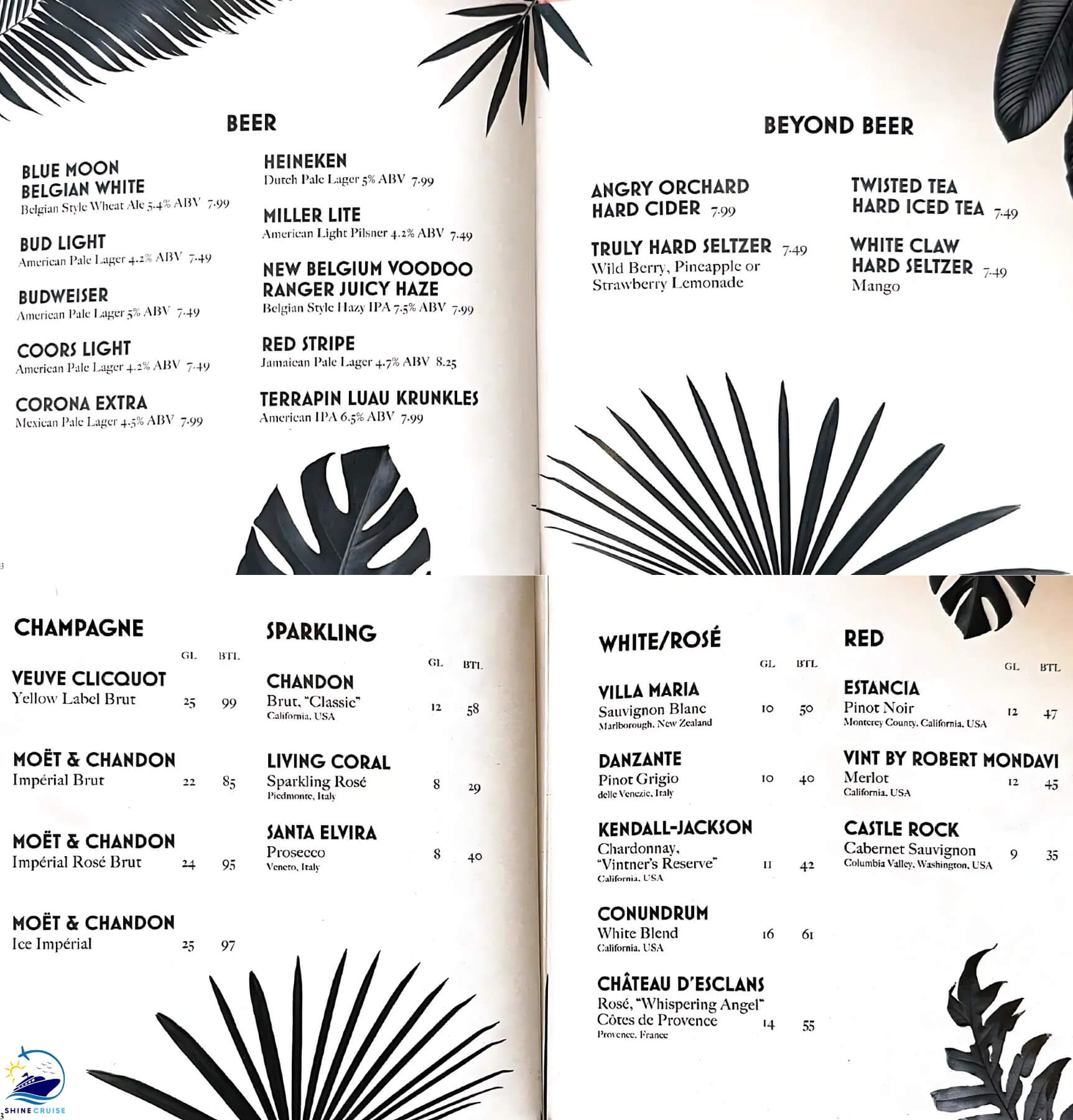 Royal Caribbean drink prices 2025