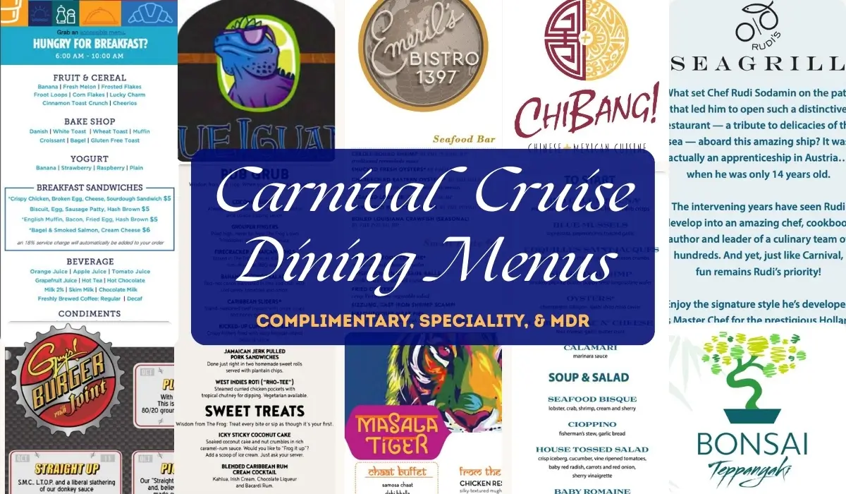 carnival menu 2026 new carnival dinner menu 2026 carnival cruise menu 2026