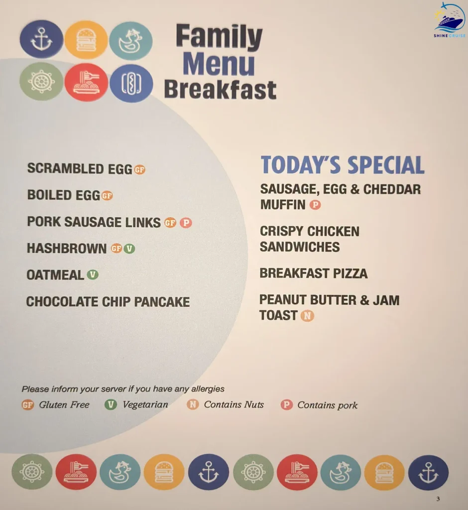 Carnival Cruise Breakfast Buffet Menu 12