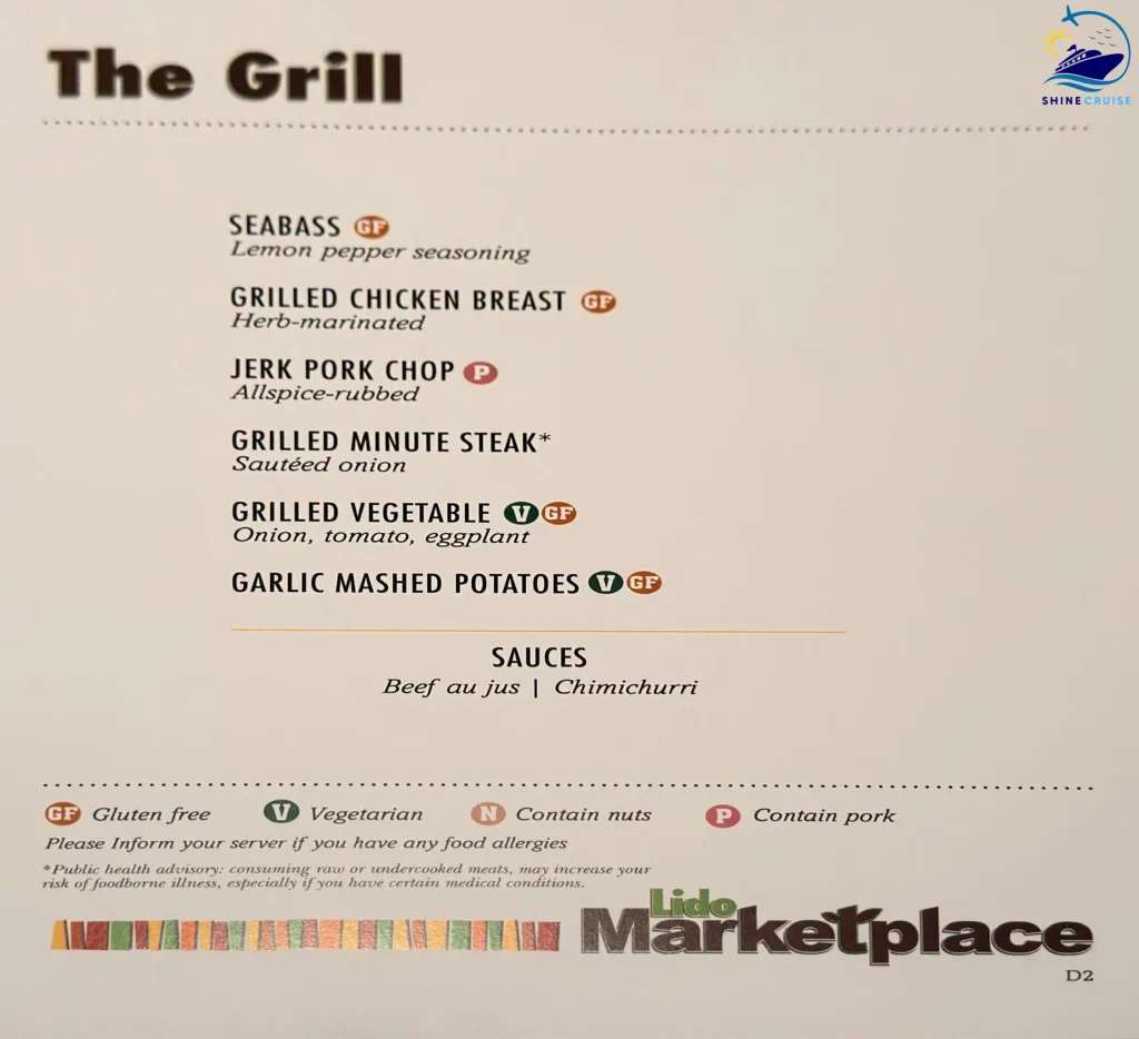 Carnival Cruise Dinner Buffet Menu 18