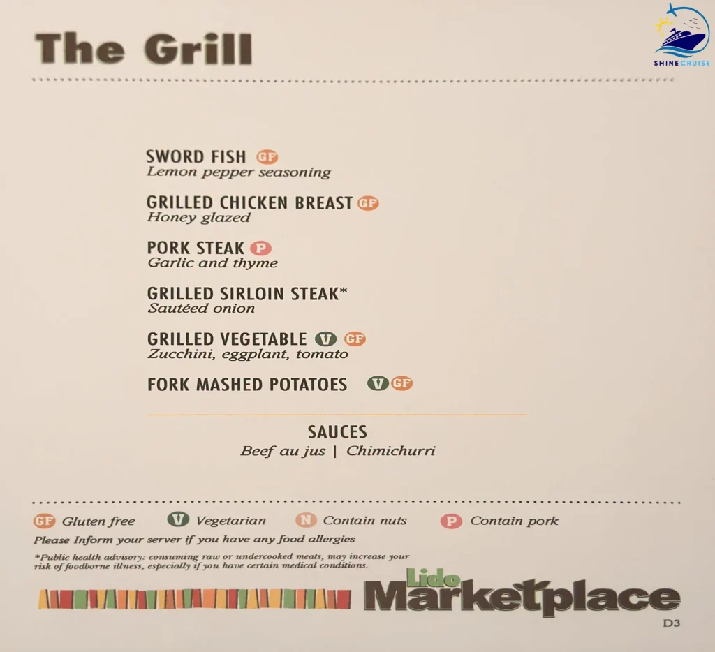 Carnival Cruise Dinner Buffet Menu 19