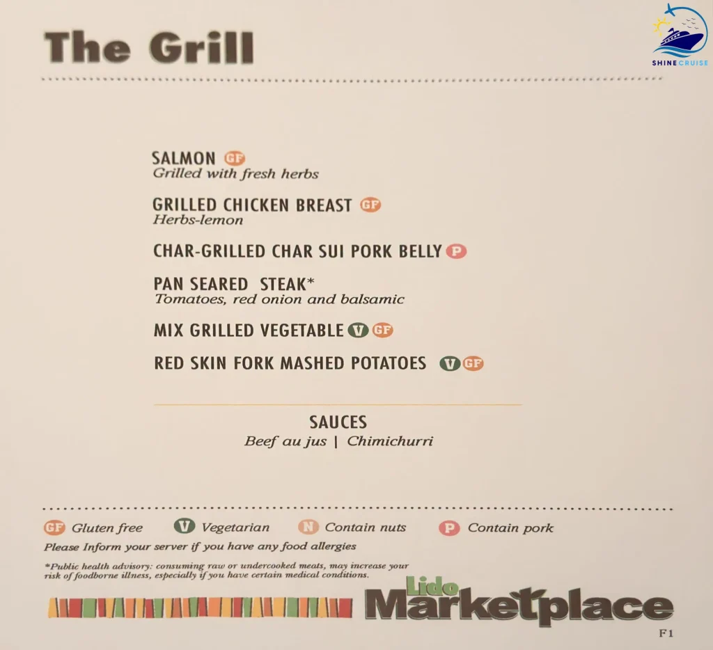 Carnival Cruise Dinner Buffet Menu 23