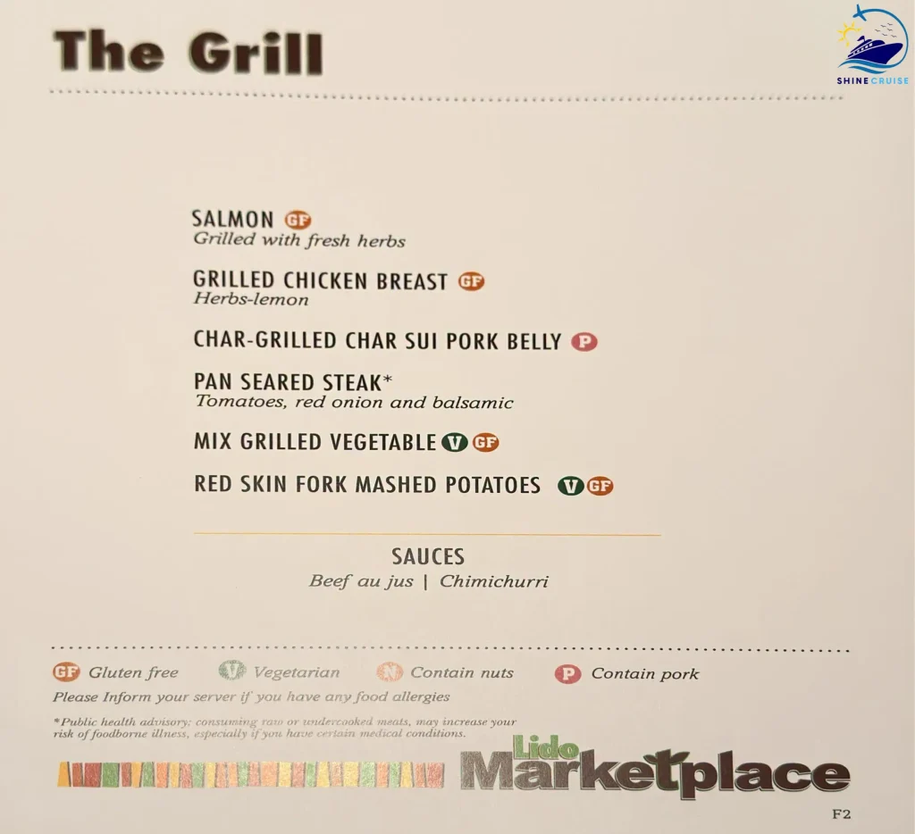 Carnival Cruise Dinner Buffet Menu 24
