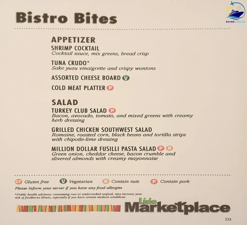 Carnival Cruise Dinner Buffet Menu 27