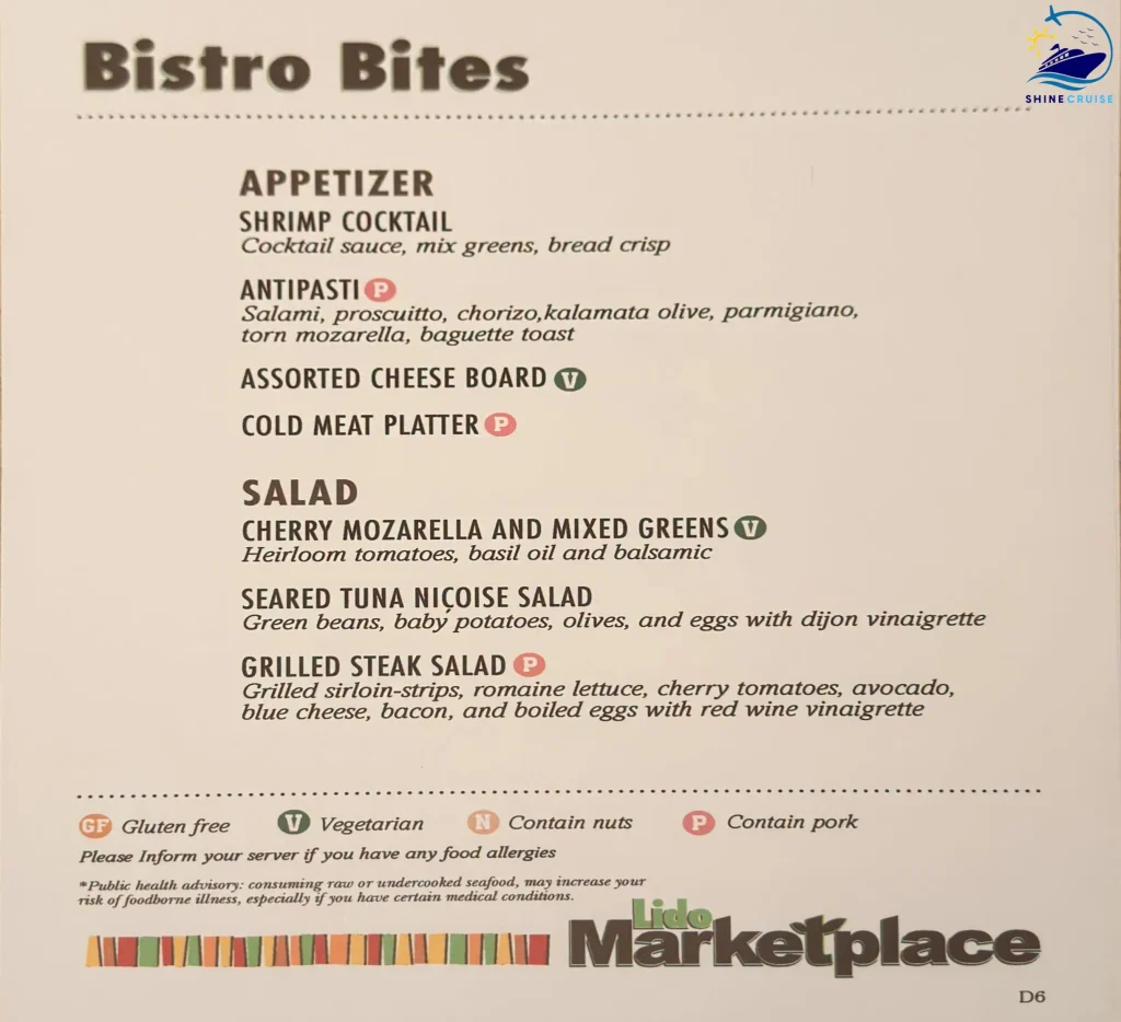 Carnival Cruise Dinner Buffet Menu 30